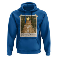 Meowy Christmas Hoodie Funny Cat Xmas Tree Retro Vintage Photo - Wonder Print Shop