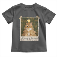 Meowy Christmas Toddler T Shirt Funny Cat Xmas Tree Retro Vintage Photo - Wonder Print Shop
