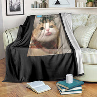 Funny Cat Christmas Throw Blanket Ring There is Motion at Your Front Door Meme Xmas Tree - Wonder Print Shop