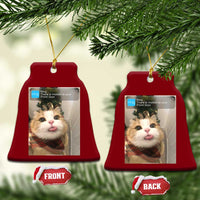 Funny Cat Christmas Ceramic Ornament Ring There is Motion at Your Front Door Meme Xmas Tree - Wonder Print Shop