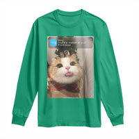 Funny Cat Christmas Long Sleeve Shirt Ring There is Motion at Your Front Door Meme Xmas Tree - Wonder Print Shop