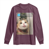 Funny Cat Christmas Long Sleeve Shirt Ring There is Motion at Your Front Door Meme Xmas Tree - Wonder Print Shop