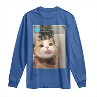 Funny Cat Christmas Long Sleeve Shirt Ring There is Motion at Your Front Door Meme Xmas Tree - Wonder Print Shop