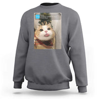 Funny Cat Christmas Sweatshirt Ring There is Motion at Your Front Door Meme Xmas Tree - Wonder Print Shop