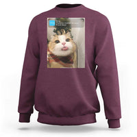 Funny Cat Christmas Sweatshirt Ring There is Motion at Your Front Door Meme Xmas Tree - Wonder Print Shop