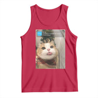 Funny Cat Christmas Tank Top Ring There is Motion at Your Front Door Meme Xmas Tree - Wonder Print Shop