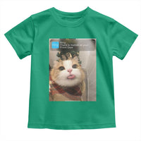 Funny Cat Christmas Toddler T Shirt Ring There is Motion at Your Front Door Meme Xmas Tree - Wonder Print Shop
