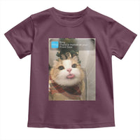 Funny Cat Christmas Toddler T Shirt Ring There is Motion at Your Front Door Meme Xmas Tree - Wonder Print Shop