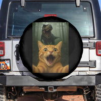 Cat Selfie With Dinosaur Spare Tire Cover Funny Cat Gifts - Wonder Print Shop