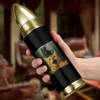 Cat Selfie With Dinosaur Bullet Tumbler Funny Cat Gifts - Wonder Print Shop