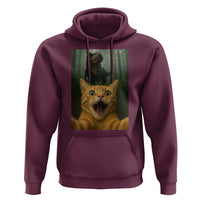 Cat Selfie With Dinosaur Hoodie Funny Cat Gifts - Wonder Print Shop