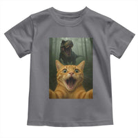 Cat Selfie With Dinosaur Toddler T Shirt Funny Cat Gifts - Wonder Print Shop