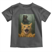 Cat Selfie With Dinosaur Toddler T Shirt Funny Cat Gifts - Wonder Print Shop
