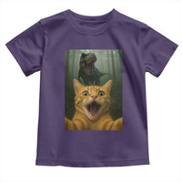 Cat Selfie With Dinosaur Toddler T Shirt Funny Cat Gifts - Wonder Print Shop