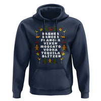 Funny Drinking Christmas Hoodie Merry Christmas Dasher Dancer Prancer Vixen - Wonder Print Shop