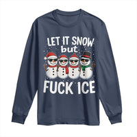 Anti ICE Christmas Long Sleeve Shirt Funny Snowman Cute Finger Let It Snow Funny FDT - Wonder Print Shop