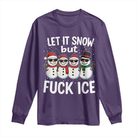 Anti ICE Christmas Long Sleeve Shirt Funny Snowman Cute Finger Let It Snow Funny FDT - Wonder Print Shop