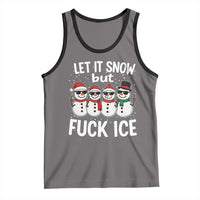 Anti ICE Christmas Tank Top Funny Snowman Cute Finger Let It Snow Funny FDT - Wonder Print Shop