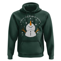 Anti ICE Christmas Hoodie Let It Snow But Fuck Ice Cute Snowman Winter - Wonder Print Shop