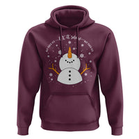 Anti ICE Christmas Hoodie Let It Snow But Fuck Ice Cute Snowman Winter - Wonder Print Shop