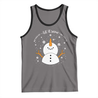 Anti ICE Christmas Tank Top Let It Snow But Fuck Ice Cute Snowman Winter - Wonder Print Shop