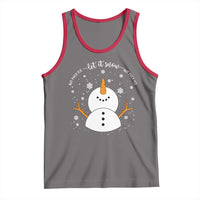 Anti ICE Christmas Tank Top Let It Snow But Fuck Ice Cute Snowman Winter - Wonder Print Shop