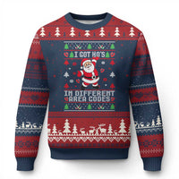 Funny Santa Ugly Xmas Ugly Christmas Sweater I Got Hos in Different Area Codes - Wonder Print Shop