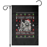 Funny Raccoon Ugly Christmas Garden Flag Cute Trash Panda Sorry Santa Been Feral All Year - Wonder Print Shop