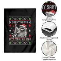 Funny Raccoon Ugly Christmas Garden Flag Cute Trash Panda Sorry Santa Been Feral All Year - Wonder Print Shop
