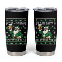 Funny Santa Ugly Christmas Tumbler Cup Drinking Beer Splitting G Inappropriate Adult Humor - Wonder Print Shop