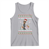 Funny Christmas Diddy Tank Top Diddy Sees You When Youre Sleeping Ugly Xmas - Wonder Print Shop