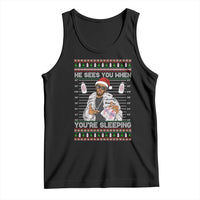 Funny Christmas Diddy Tank Top Diddy Sees You When Youre Sleeping Ugly Xmas - Wonder Print Shop