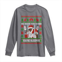Funny Christmas Diddy Long Sleeve Shirt Diddy Sees You When Youre Sleeping Dirty Ugly Xmas - Wonder Print Shop