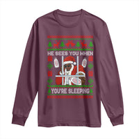 Funny Christmas Diddy Long Sleeve Shirt Diddy Sees You When Youre Sleeping Dirty Ugly Xmas - Wonder Print Shop