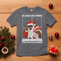 Funny Christmas Diddy T Shirt He Sees You When Youre Sleeping Dirty Ugly Xmas - Wonder Print Shop