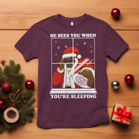 Funny Christmas Diddy T Shirt He Sees You When Youre Sleeping Dirty Ugly Xmas - Wonder Print Shop
