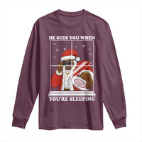 Funny Christmas Diddy Long Sleeve Shirt He Sees You When Youre Sleeping Dirty Ugly Xmas - Wonder Print Shop