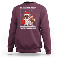 Funny Christmas Diddy Sweatshirt He Sees You When Youre Sleeping Dirty Ugly Xmas - Wonder Print Shop