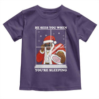 Funny Christmas Diddy Toddler T Shirt He Sees You When Youre Sleeping Dirty Ugly Xmas - Wonder Print Shop