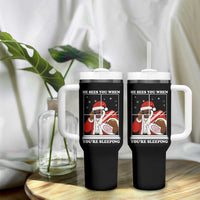 Funny Christmas Diddy Tumbler With Handle He Sees You When Youre Sleeping Dirty Ugly Xmas - Wonder Print Shop