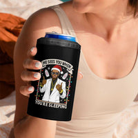 Funny Christmas Diddy 4 in 1 Can Cooler Tumbler He Sees You When Youre Sleeping Dirty Xmas Lights - Wonder Print Shop