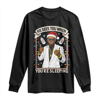 Funny Christmas Diddy Long Sleeve Shirt He Sees You When Youre Sleeping Dirty Xmas Lights - Wonder Print Shop