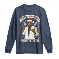 Funny Christmas Diddy Long Sleeve Shirt He Sees You When Youre Sleeping Dirty Xmas Lights - Wonder Print Shop