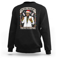 Funny Christmas Diddy Sweatshirt He Sees You When Youre Sleeping Dirty Xmas Lights - Wonder Print Shop