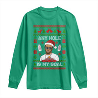 Funny Christmas Diddy Long Sleeve Shirt Embarrassing Any Hole is My Goal Dirty Ugly Xmas - Wonder Print Shop