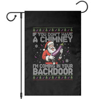 Funny Inappropriate Christmas Garden Flag Santa If You Dont Have A Chimney Im Coming In Your Backdoor - Wonder Print Shop