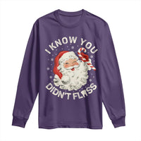 I Know You Didnt Floss Long Sleeve Shirt Funny Dentist Christmas Santa Dental Hygiene - Wonder Print Shop