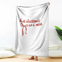 Last Christmas As A Miss Throw Blanket Bride To Be Future Mrs Xmas Engaged Gift - Wonder Print Shop
