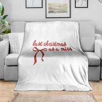 Last Christmas As A Miss Throw Blanket Bride To Be Future Mrs Xmas Engaged Gift - Wonder Print Shop