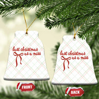 Last Christmas As A Miss Ceramic Ornament Bride To Be Future Mrs Xmas Engaged Gift - Wonder Print Shop